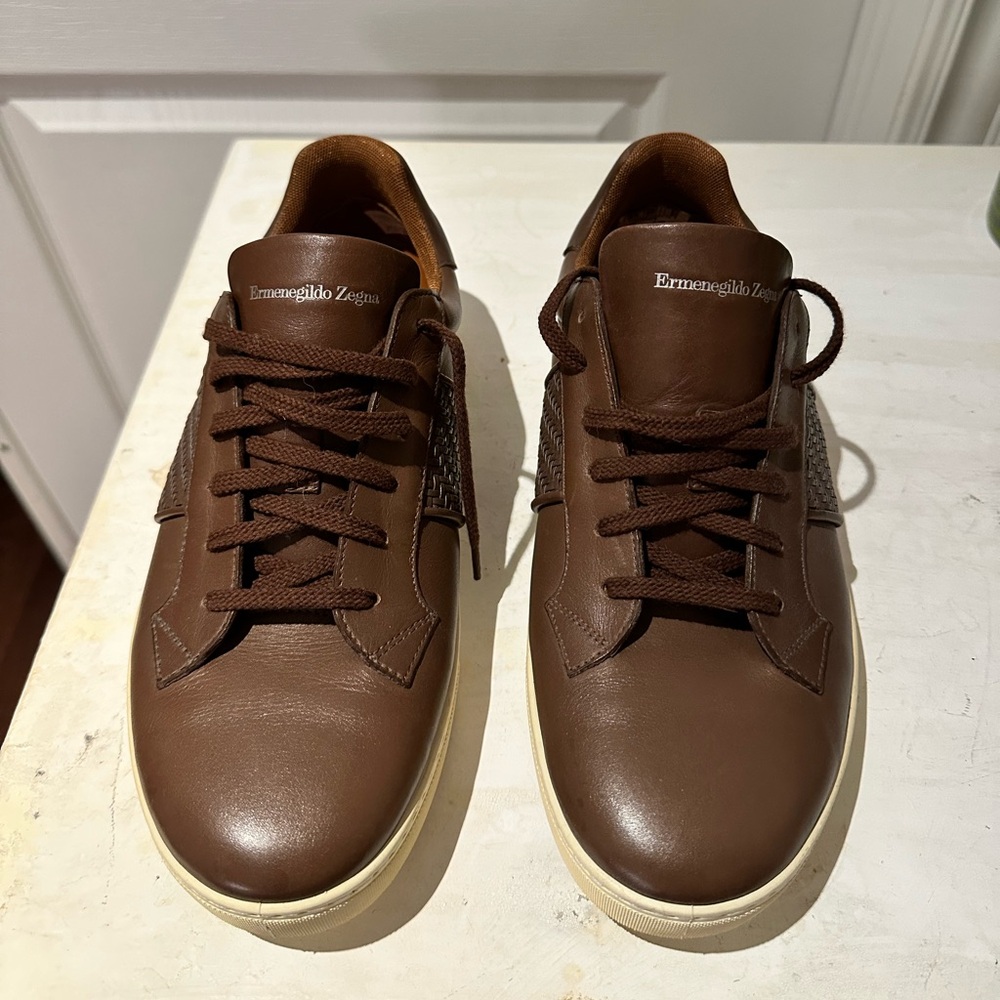 Ermenegildo Zegna Leather Sneakers